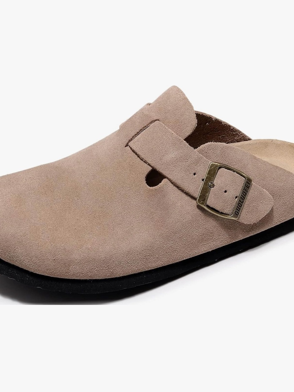 New Real leather Suede Slip-On Clog Sandals in Taupe women’s 46
